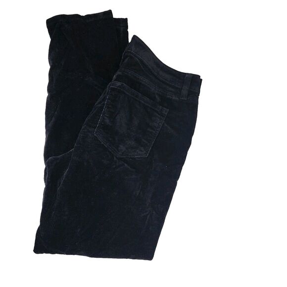 Ann Taylor LOFT Womens Pants Size 10 Modern Skinny Velour Black Mid Rise Stretch - Picture 3 of 9